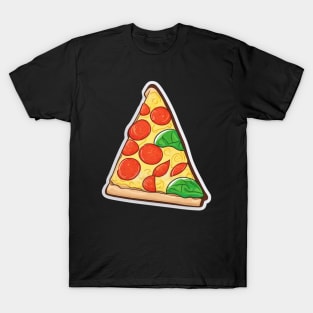 Cartoon Pizza Slice T-Shirt